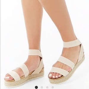 Nude Strappy Platform Sandals